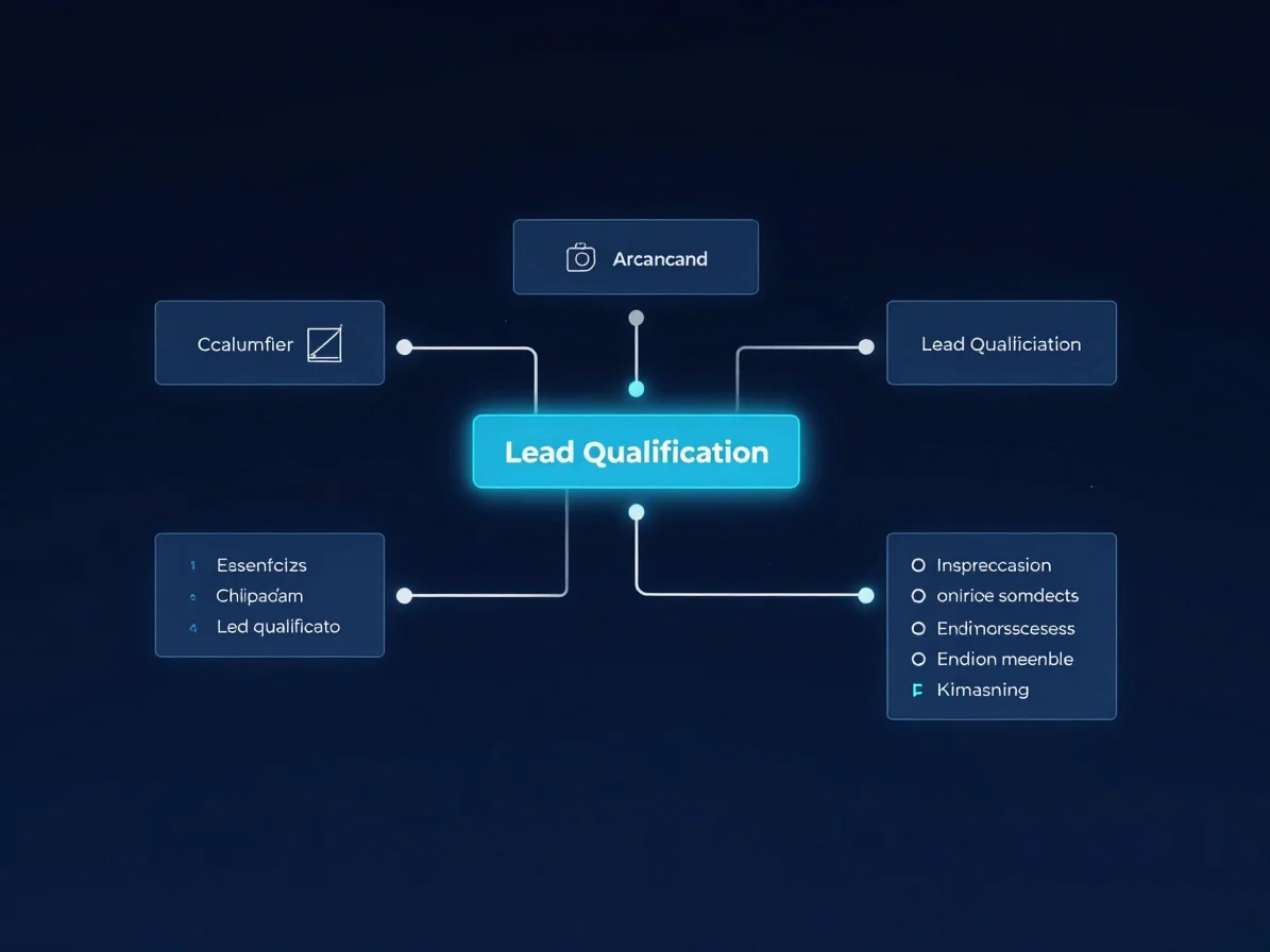 Abstract data flow representing lead qualification, subtle blue g